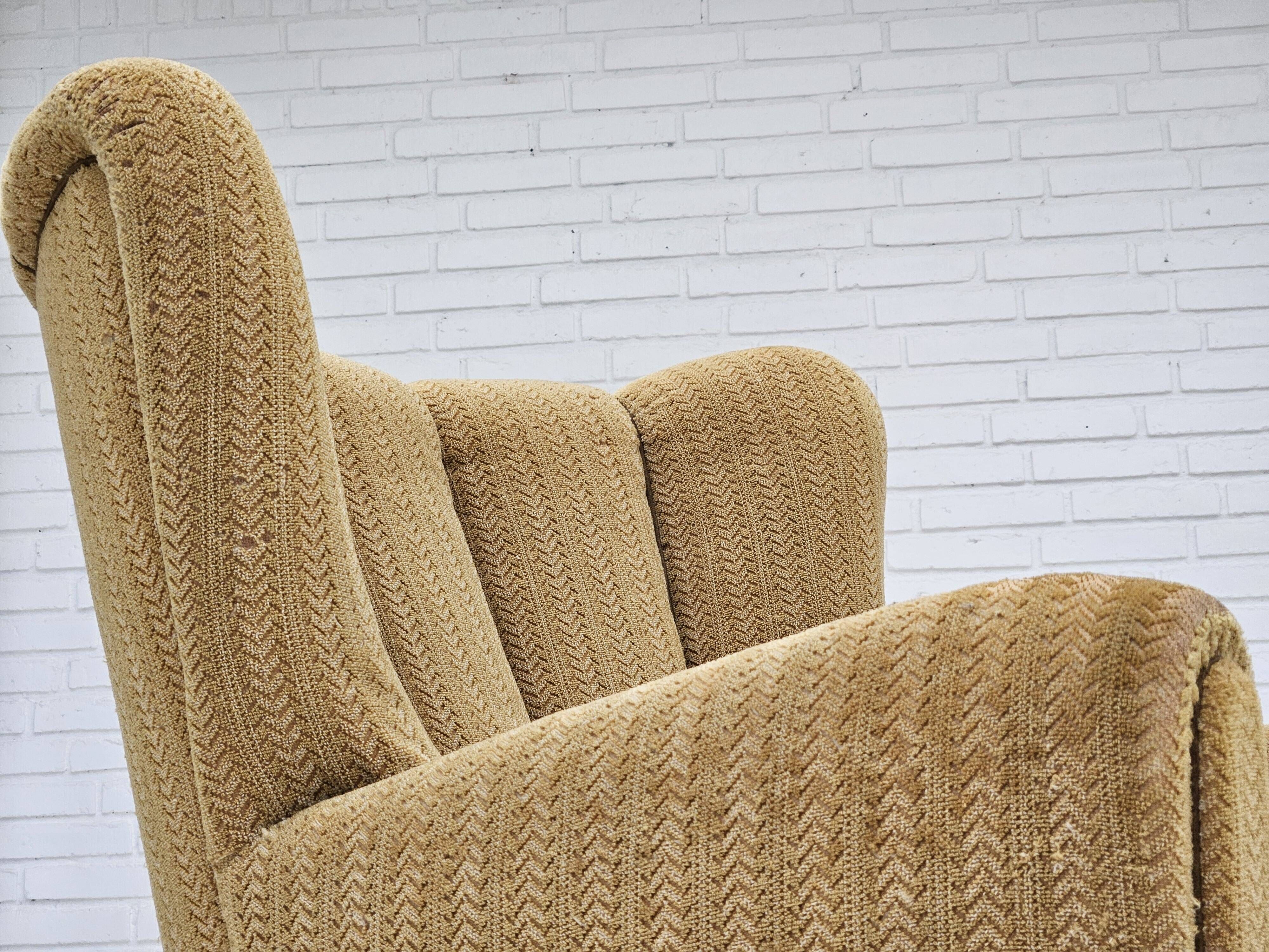1960s, Danish relax chair, original upholstery, good condition.