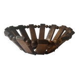 Turned wooden fruit basket/bowl, France 1970
