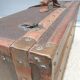 Trunk suitcase 1920 canvas coated cannage pattern
