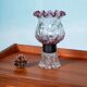 Vintage table lamp in Swedish coloured glass, glass table lamp.
