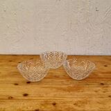 Set of 3 vintage glass bowls