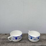 Duo of Sarreguemines cups, 1960