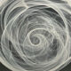 Large glass plate "Smoke Swirls" – white decor, Ø 35 cm