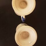 Two vintage ceramic mazagrans - vintage floral pattern