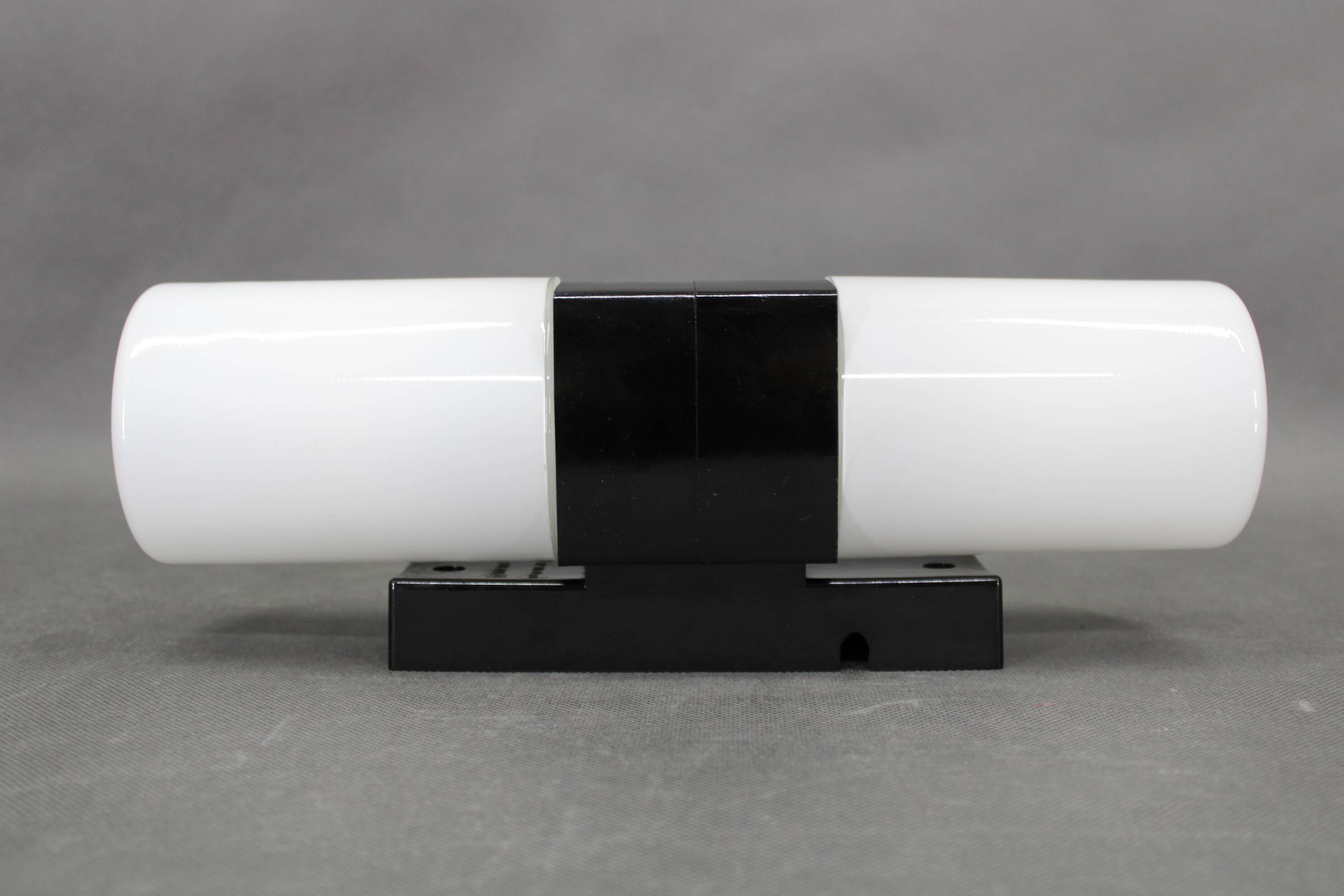 Mid-century Bakelite and opaline glass wall light, Czechoslovakia 1960s