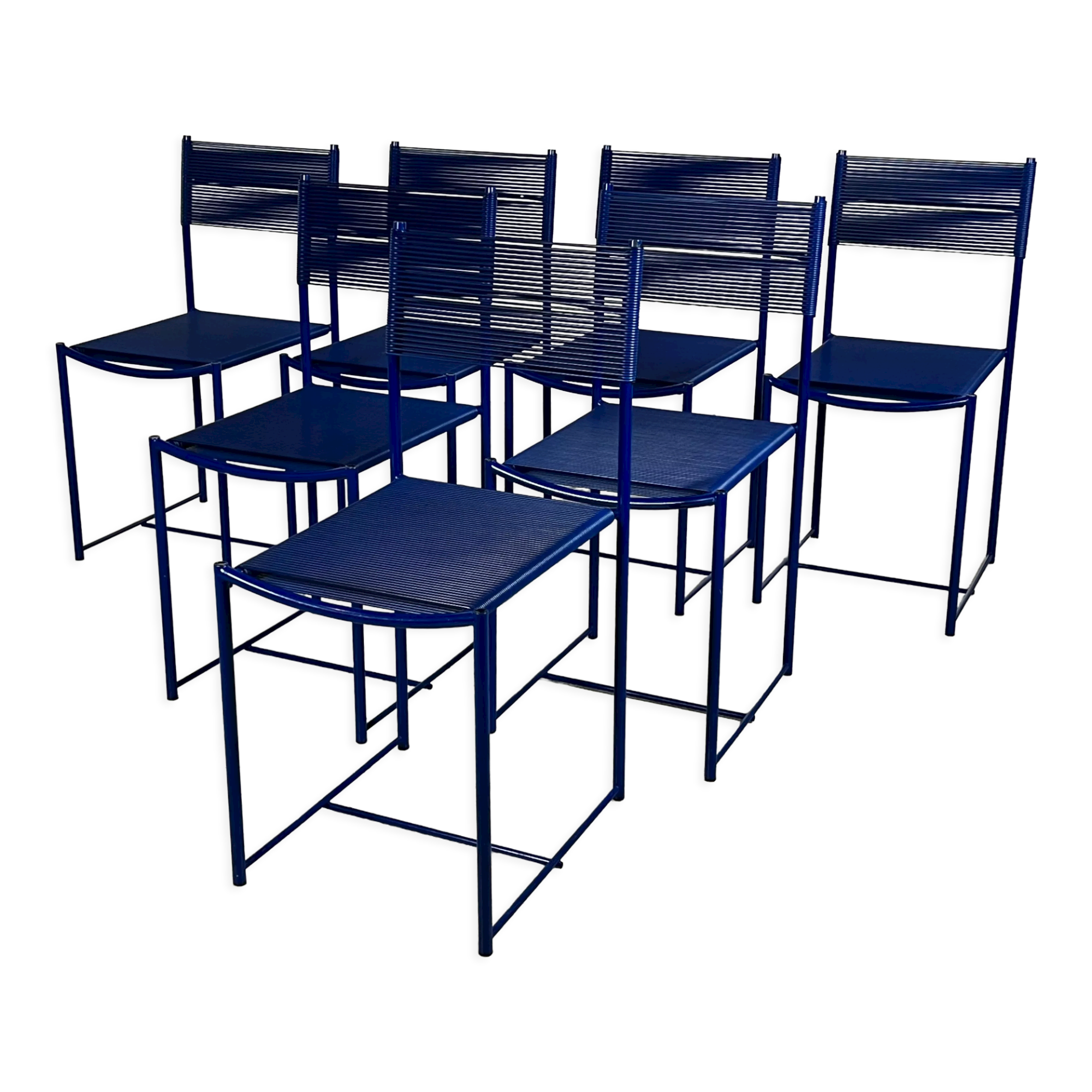 Set of 7 chairs Spaghetti 101 by Giandomenico Belotti for Alias 80s