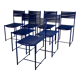 Set of 7 chairs Spaghetti 101 by Giandomenico Belotti for Alias 80s