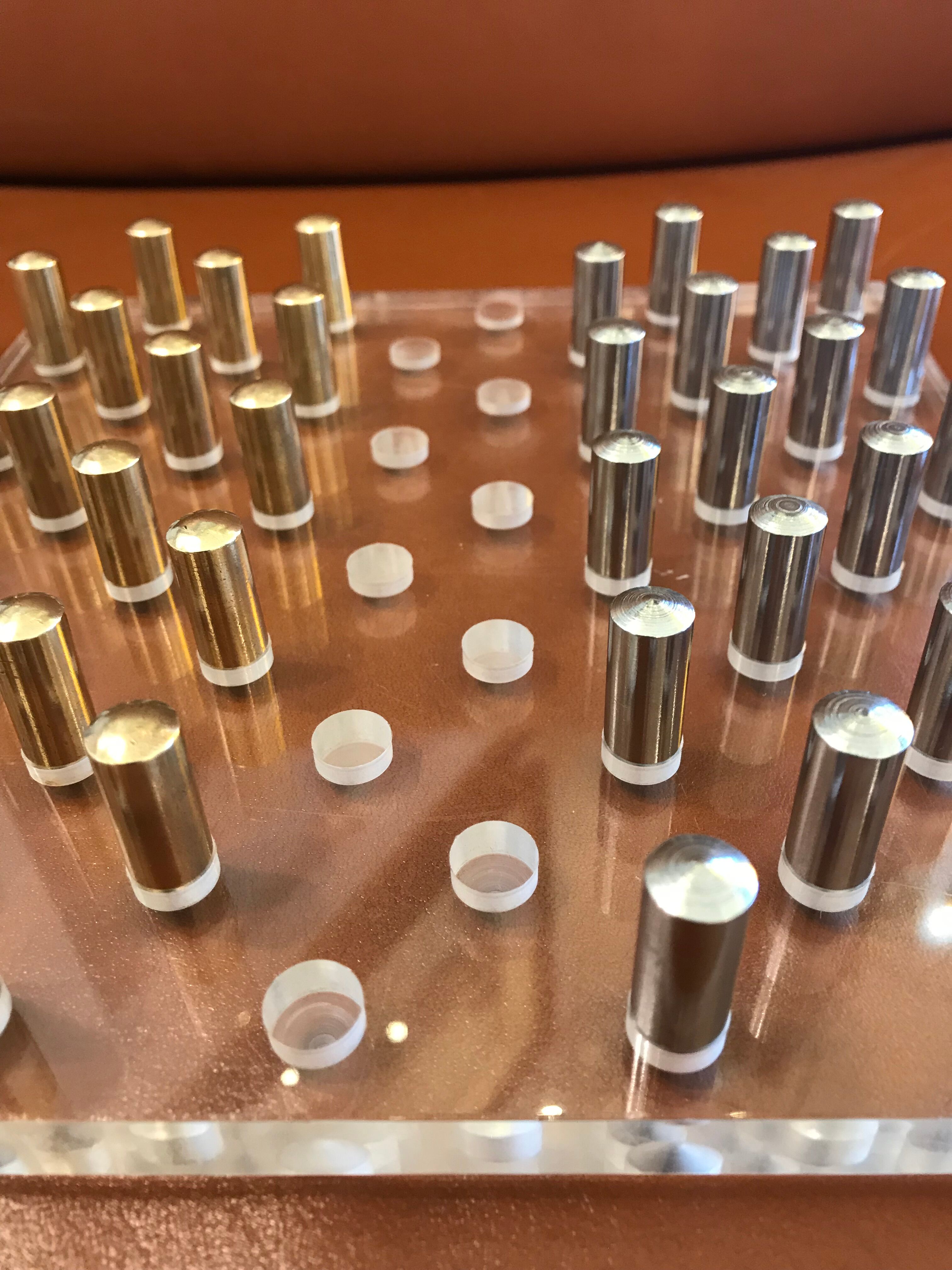 Jeu de dames laiton et inox