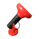 Applique vintage en métal orange et plastique noir, orientable