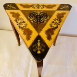Side table in precious wood marquetry Italy 1950