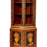 Marquetry corner cabinet attributed to Giuseppe Maggliolini