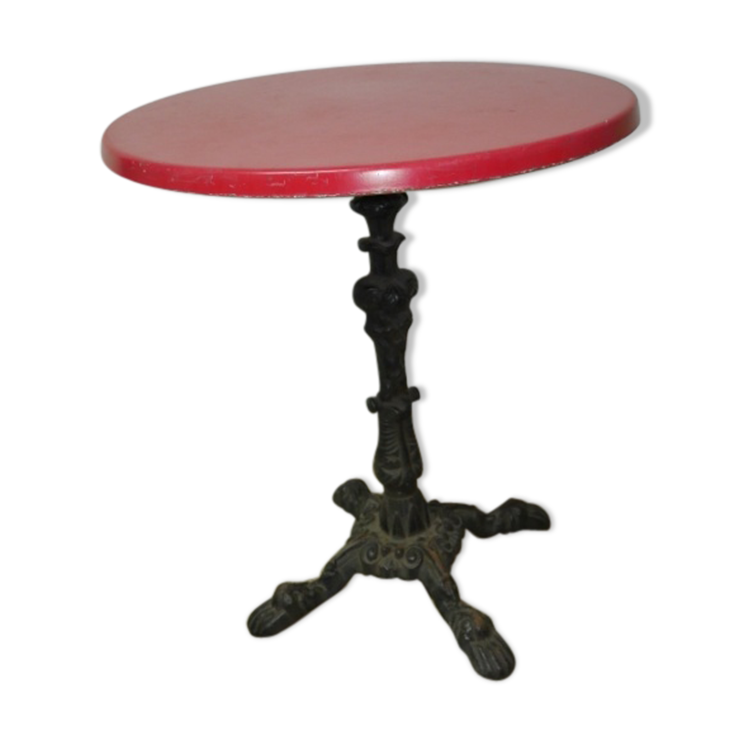 Table with base bistro cast iron quadripode