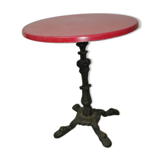 Table with base bistro cast iron quadripode