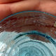 Photophore vase in light blue bubbled blown glass Biot vintage