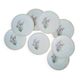 Vintage Floral Pattern Gien Earthenware Dinner Plates
