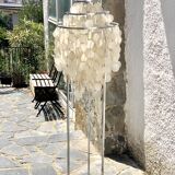 Floor lamp of the 60s in mother-of-pearl grapevines