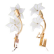Charming Set of 2 Murano White Flowers Wall Light, 1970s