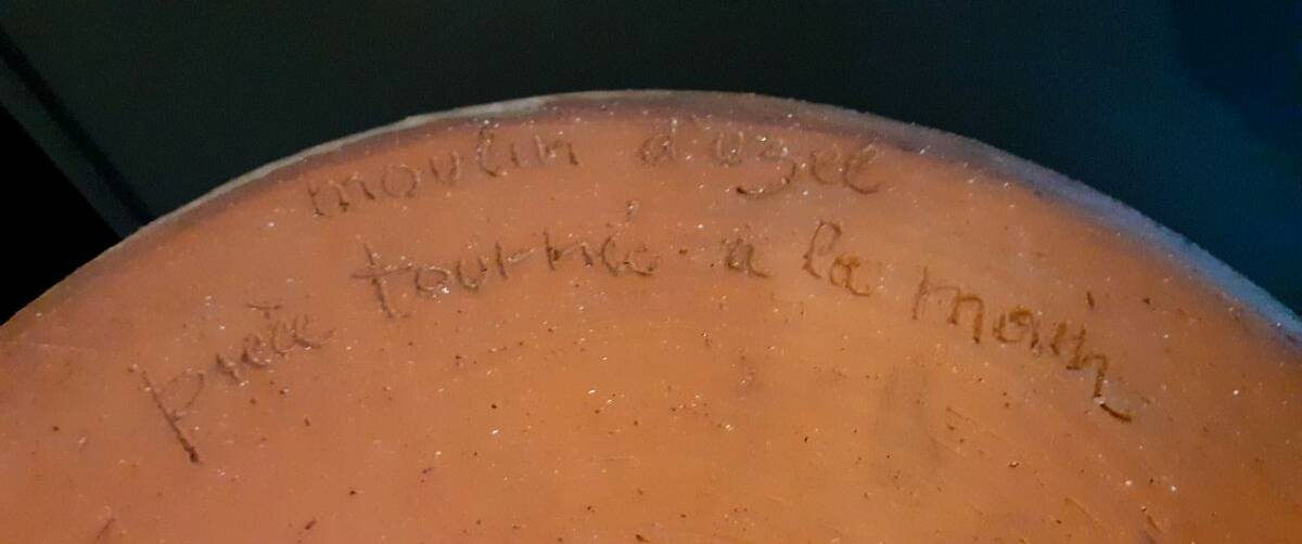 Large glazed terracotta dish from the Uzel mill