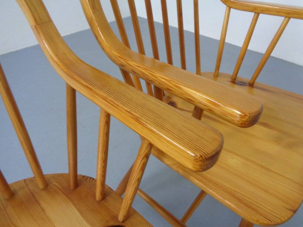 Pine Chairs by Erik Ole Jørgensen, Set of 5