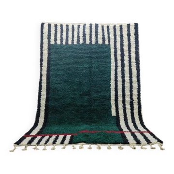 Magnifique tapis berbère vert décoré 200/300cm
