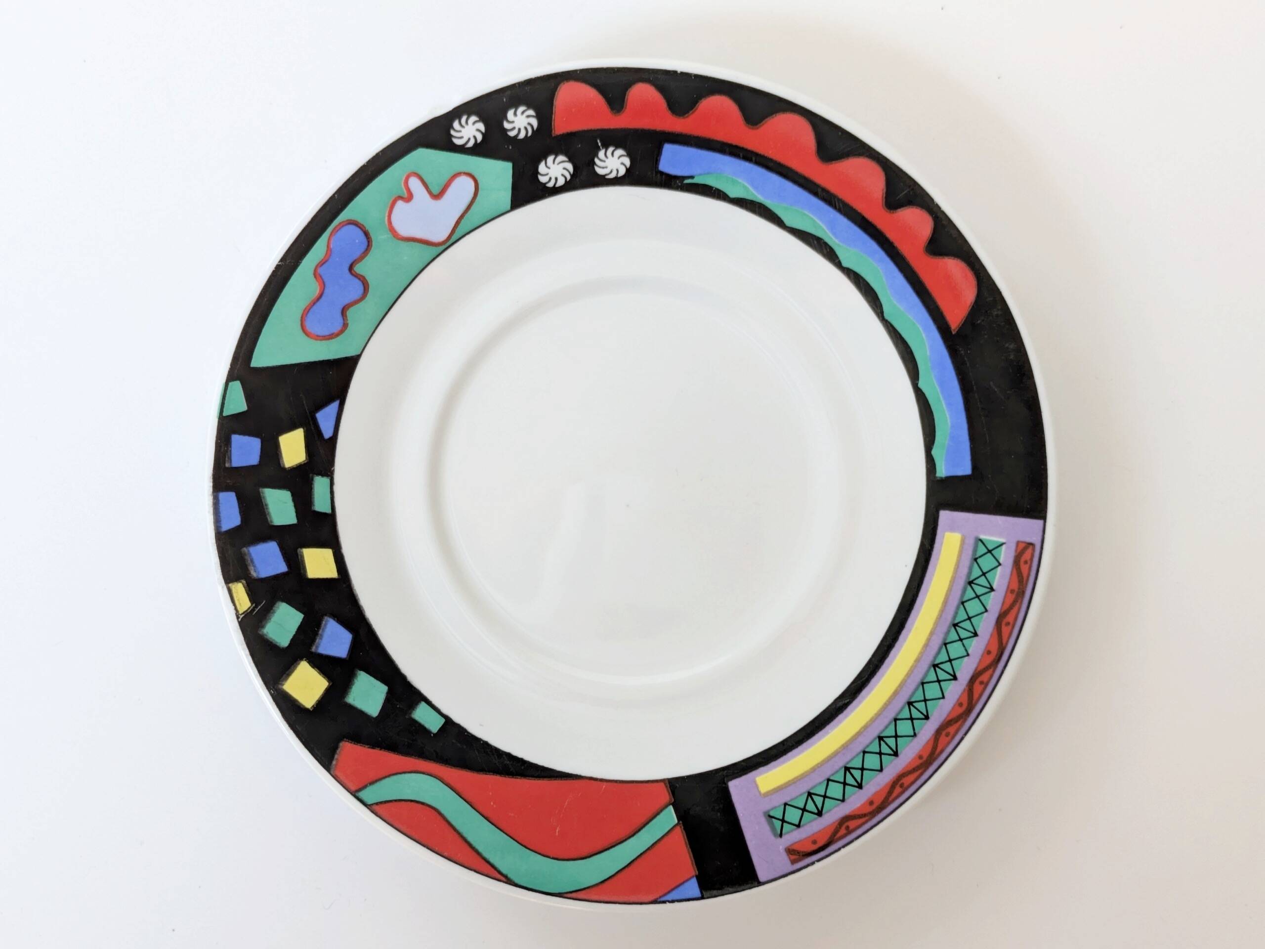 Memphis-style porcelain coffee service, Burg Lindau, 1980s