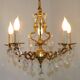 French bronze and crystal chandelier