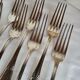 12 silver-plated metal forks Boulenger table cutlery