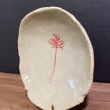 Coupe creuse, plat creux signé en céramique Raku Japon