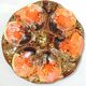 Lot six oyster plates /slip/faience