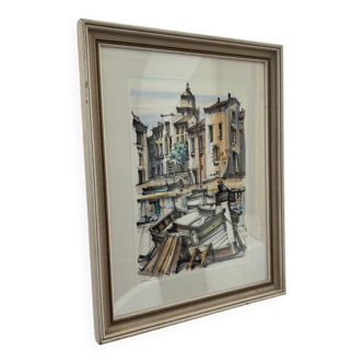 Aquarelle originale  vladimir paco - 1980
