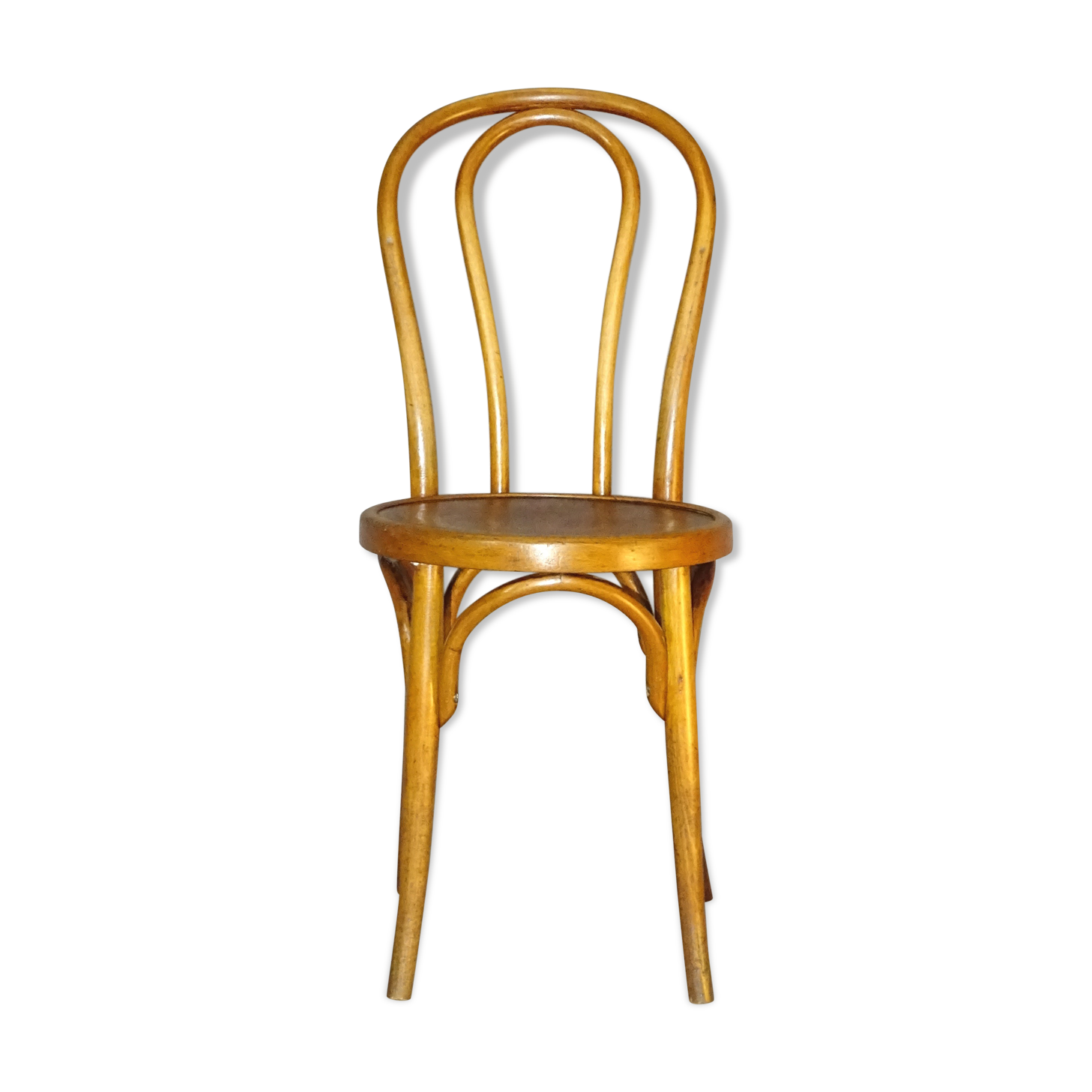Bistro chair with floral seat Art Nouveau 1920 by Glarus, Switzerland