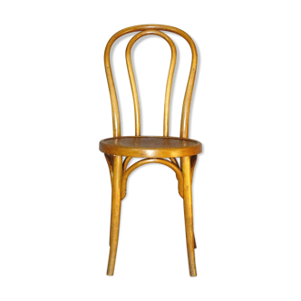 Bistro chair with floral seat Art Nouveau 1920 by Glarus, Switzerland