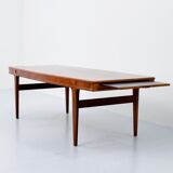 Table basse en bois de rose de Johannes Andersen Danemark années 1960