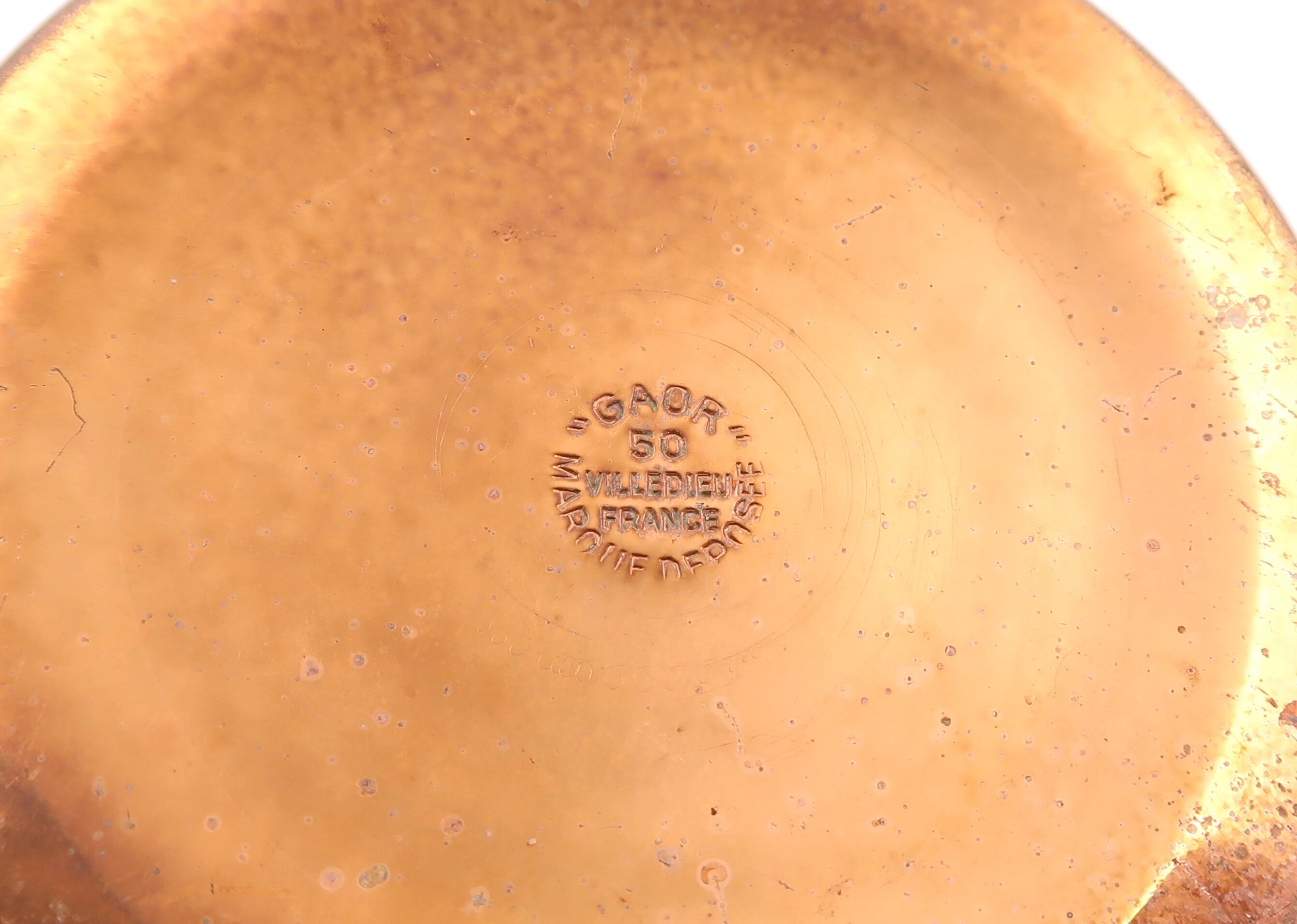 Arrosoir en cuivre Gaor Villedieu, années 60