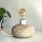 Lampe galet pierre naturelle vintage