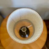 Vintage ceramic lamp and shade, 1970