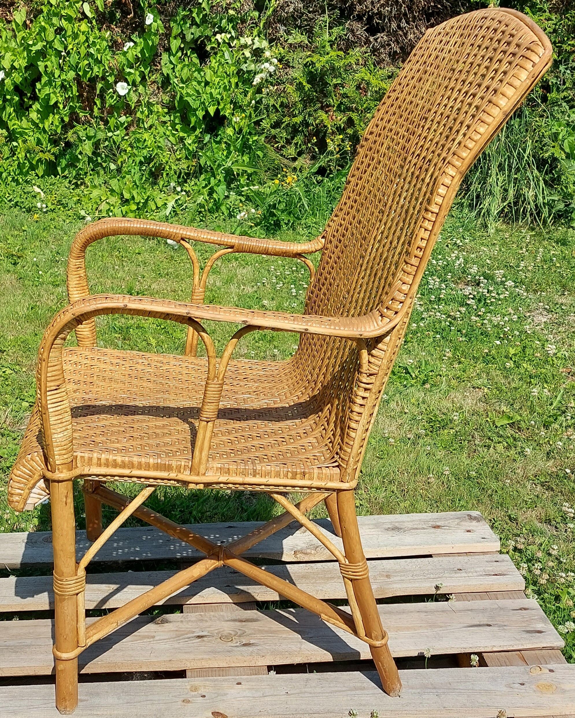 Rattan armchair