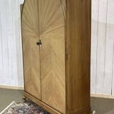 Penderie anglaise art déco en noyer des années 1930