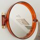 Vintage amber plexiglass mirror from the 70s
