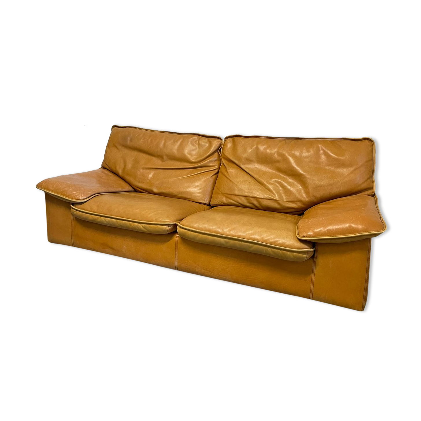 Canapé en cuir marron Roche Bobois