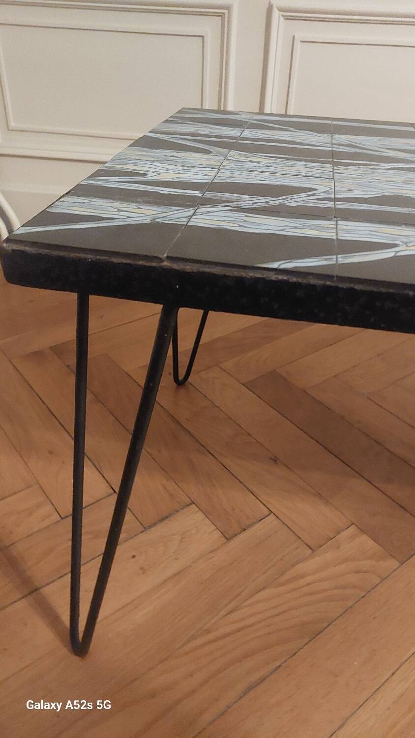 Tiled coffee table from the 60s/70s