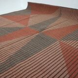 XL midcentury bouclé abstract design geometric rug / carpet, 1950s