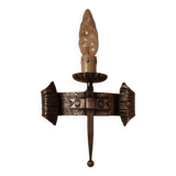 Vintage wrought iron wall lamp