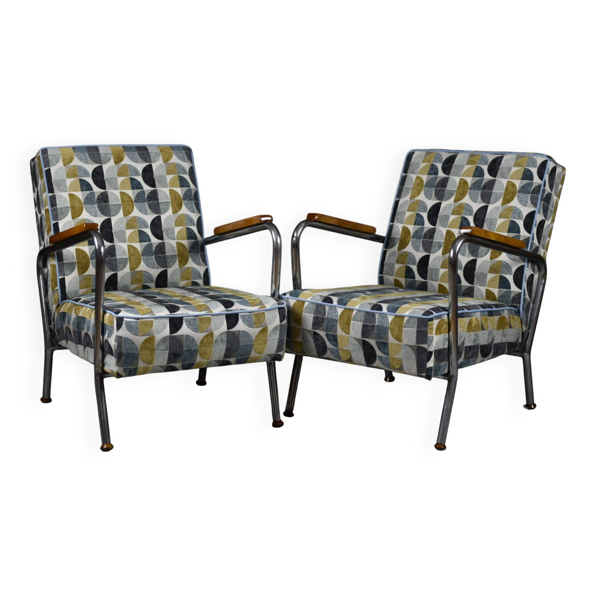 Paire de fauteuils Bauhaus, années 1950, Pologne