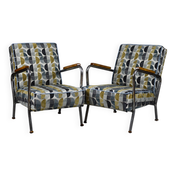 Paire de fauteuils Bauhaus, années 1950, Pologne