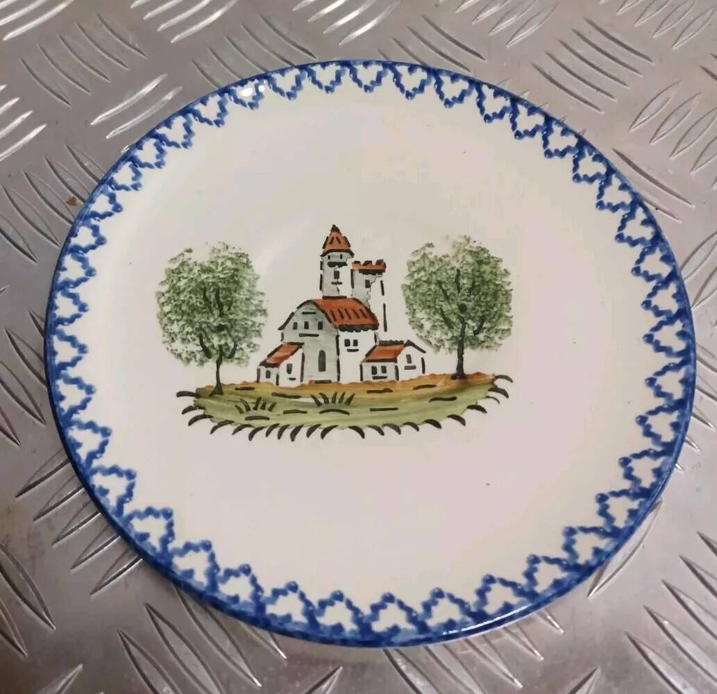 Vintage France Landscape Decor Plate