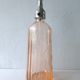 Siphon bouteille à eau de seltz, en verre rose, Lievaux à Noyon