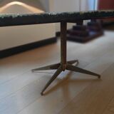 Coffee table in fractal stone, steel resin and inclusions Marie Claude de Fouquières 1970s