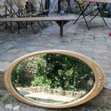 Miroir ancien doré style Art déco 120cm x 65cm