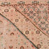 Pale Red & Teal Green Persian Heriz Rug, 288x382Cm